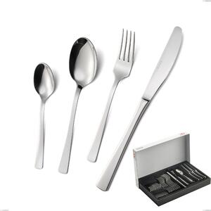 Doram 30-piece cutlery set in panoramic packaging, economical knife, polished AISI 304 stainless steel, 2.5 mm thickness