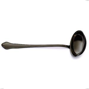 Domus Black Ladle, 18/10 Stainless Steel with PVD Coating, 3 mm Thickness, 290 mm Length