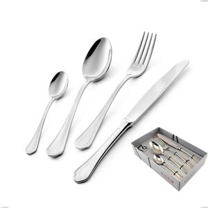 Domus 16-piece cutlery set in showcase packaging, stainless steel 18.10 (AISI304), thickness 3.0 mm
