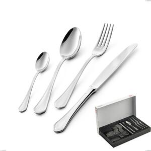 Domus 30 Piece Cutlery Set in Panoramic Packaging, Stainless Steel 18.10 (AISI304), 3.0 mm Thickness