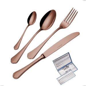 75-Piece Domus Chocolate Cutlery Set in Gift Case, 18/10 Stainless Steel, 3 mm Thickness