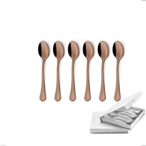 Domus Chocolate 6 Coffee Spoon Set in Book-style Box, 18/10 Stainless Steel, 3 mm Thickness