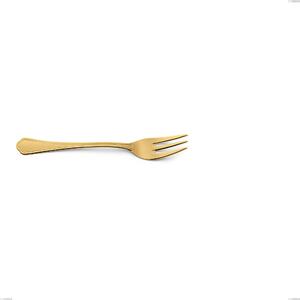 Domus Gold Dessert Fork, 18/10 Stainless Steel, Length 152 mm Thickness 3 mm PVD Gold Treatment