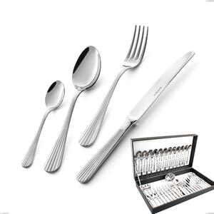 Eden 51 Piece Cutlery Set in Canteen Box, Stainless Steel 18.10 (AISI304), 3.0 mm Thickness