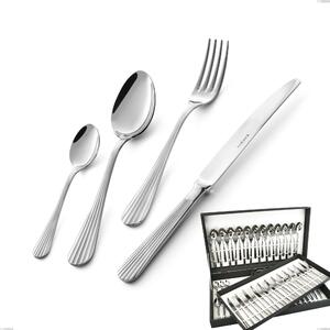 Eden 75 Piece Cutlery Set in Gift Case with Hollow Handle Knife, Stainless Steel 18.10 (AISI304), Thickness 3.0 mm
