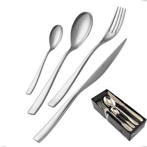 Etoile Inox 24-piece Cutlery Set in Space-saving Packaging, 18/10 (AISI304), 4 mm Thickness, Mirror Polished Stainless Steel Finish