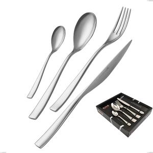 Etoile Inox 24-piece Cutlery Set in Showcase Packaging, 18/10 (AISI304), 4mm Thickness, Mirror-polished Stainless Steel Finish