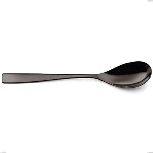 EtoIle PVD Black Serving Spoon, Polished 18/10 Stainless Steel, 4 mm Thickness, 260 mm Length, PVD Black
