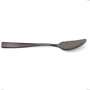 EtoIle PVD Black Fish Fork, Polished 18/10 Stainless Steel, 4 mm Thickness, 190 mm Length, PVD Black