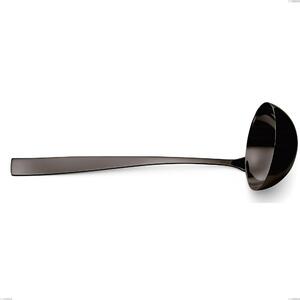 EtoIle PVD Black Ladle, Polished 18/10 Stainless Steel, 4 mm Thickness, 280 mm Length, PVD Black