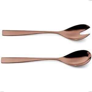 Etoile PVD Chocolate Salad Cutlery Pair, Polished 18/10 Stainless Steel, 4 mm Thickness, 260 mm Length, PVD Chocolate