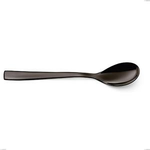EtoIle PVD Black Coffee Spoon, Polished 18/10 Stainless Steel, 4 mm Thickness, 147 mm Length, PVD Black