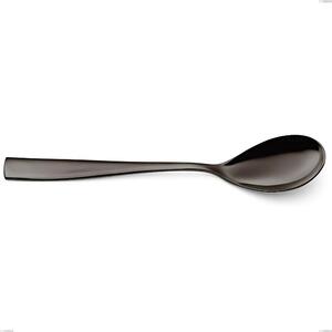 EtoIle PVD Black Table Spoon, Polished 18/10 Stainless Steel, 4 mm Thickness, 220 mm Length, PVD Black
