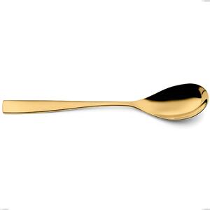 Etoile PVD Gold Serving Spoon, Polished 18/10 Stainless Steel, 4 mm Thickness, 260 mm Length, Gold PVD