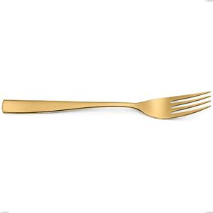 Etoile PVD Gold Serving Fork, Polished 18/10 Stainless Steel, 4 mm Thickness, 260 mm Length, Gold PVD