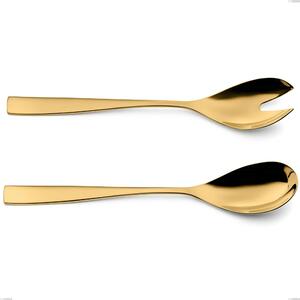 Etoile PVD Gold Salad Cutlery, Polished 18/10 Stainless Steel, 4 mm Thickness, 260 mm Length, Gold PVD