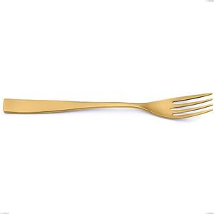 Etoile PVD Gold Table Fork, Polished 18/10 Stainless Steel, 4 mm Thickness, 220 mm Length, Gold PVD