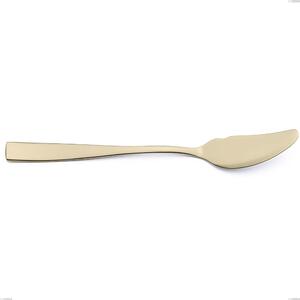 Etoile PVD Sandblasted Champagne Fish Knife, Sandblasted 18/10 Stainless Steel, 4 mm Thickness, 190 mm Length, Champagne PVD