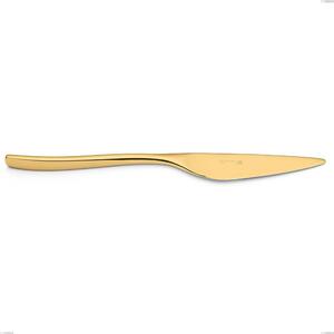 Etoile PVD Gold Table Knife, Polished 18/10 Stainless Steel, 4 mm Thickness, 235 mm Length, Gold PVD