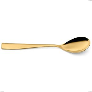 Etoile PVD Gold Table Spoon, Polished 18/10 Stainless Steel, 4 mm Thickness, 220 mm Length, Gold PVD