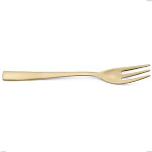 Etoile PVD Sandblasted Champagne Dessert Fork, Sandblasted 18/10 Stainless Steel, 4 mm Thickness, 162 mm Length, Champagne PVD