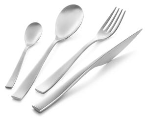 ETOILE Sandblasted 4-piece cutlery set in 18/10 stainless steel, 4 mm thickness