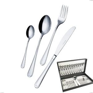 Euro 49 Piece Cutlery Set in Canteen Box, Economical Knife, 18/10 (AISI304), 2.00 mm Thickness