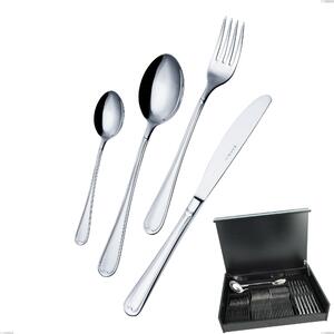 51-Piece Cutlery Set in Wooden Case with Cheap Euro Knife, 18/10 (AISI304), 2.00 mm Thickness Name: Euro
