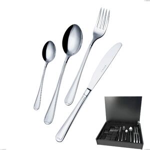 24 Piece Cutlery Set in Wooden Case, Euro, Economical Knife, 18/10 (AISI304), 2.00 mm Thickness