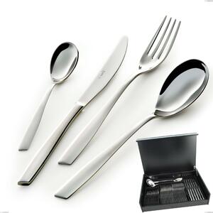 51-Piece Eleven Cutlery Set in Wooden Case, (18.10 AISI304 Stainless Steel), 2.5 mm Thickness with Mirror Polish Finish