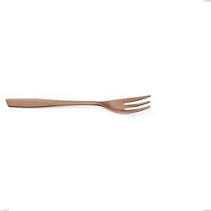 ELeven PVD Chocolate Dessert Fork, Polished 18/10 Stainless Steel, 2.5 mm Thickness, 151 mm Length, PVD Chocolate