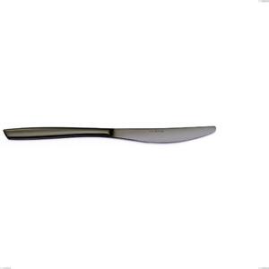 Eleven PVD Black Stainless Steel 18/10 Table Knife, PVD Black, Length 238 mm, Thickness 2.5 mm, Black