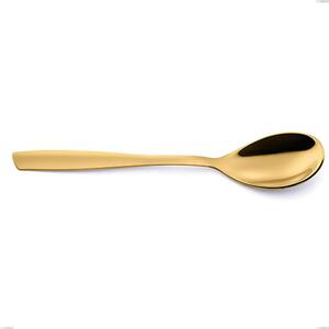 Eleven PVD Gold Coffee Spoon, Polished 18/10 Stainless Steel, 2.5 mm Thickness, Gold PVD