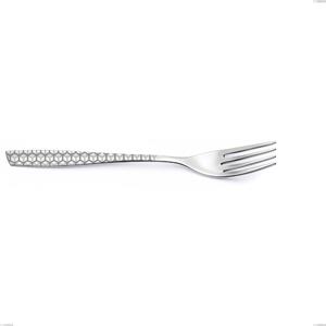 Eleven Exa Serving Fork, Stainless Steel AISI 304 Polished Laser Design, Thickness 2.5mm, Length 252mm