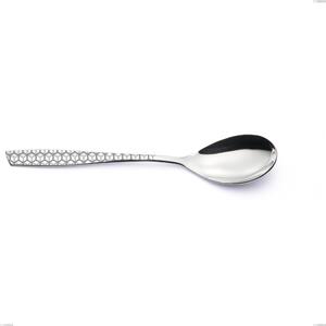 Eleven Exa Serving Spoon, Stainless Steel AISI 304 Polished Laser Design, 2.5mm Thickness, 253mm Length