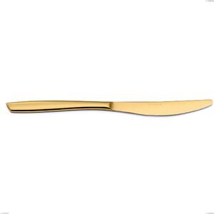 Eleven PVD Gold Table Knife, Polished 18/10 Stainless Steel, 2.5 mm Thickness, Gold PVD
