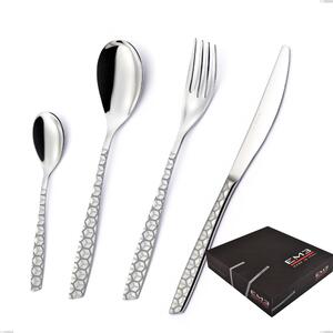 ELEVEN EXA 49-piece Cutlery Set in Polished 18/10 Stainless Steel 2.5 mm Thickness with Gift Box