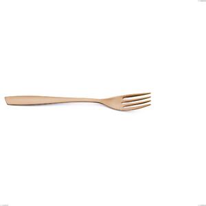 Eleven rose polished burnished table fork, Stainless steel 18-10, AISI 304 Polished Burnished, thickness 2.5 mm, length 220 mm