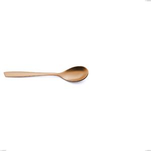 Eleven rose burnished shiny coffee spoon, Stainless Steel 18-10, AISI 304 Polished Burnished, thickness 2.5 mm, length 147 mm