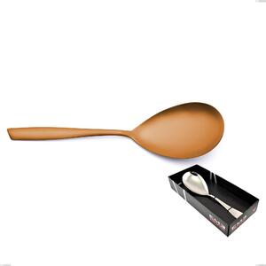 Eleven Sahara Brunita Sabbiata Sandblasted Serving Spoon in Display Case Eleven Sahara 2.5 mm Brunita Sabbiata, Stainless Steel 18/10 (AISI 304), Thickness 2.5 mm