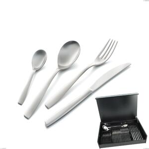 ELEVEN EXA 51-Piece Cutlery Set in Polished 18/10 Stainless Steel 2.5mm Thickness with Wooden Case