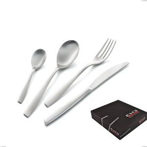 ELEVEN Sandblasted Cutlery Set 49 Pieces Stainless Steel 18.10 AISI304 2.5 mm in Gift Box
