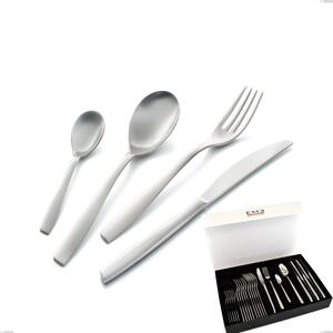 ELEVEN Sandblasted Cutlery Set 24 Pieces Stainless Steel 18.10 AISI304 2.5 mm in Panoramic Packaging