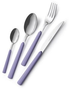 FAST 16-Piece Coloured Cutlery Set: 4 Knives, 4 Forks, 4 Spoons, 4 Coffee Spoons (4 Place Settings) Lilac Colour