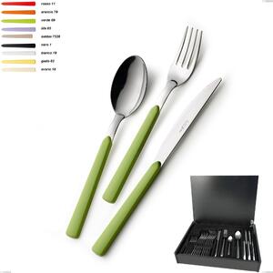 24-Piece Fast Cutlery Set in Wooden Case, Stainless Steel 18.c, Name: Fast