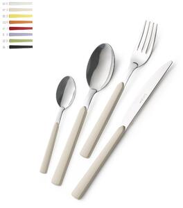 FAST 4-Piece Coloured Cutlery Set: 1 Knife, 1 Fork, 1 Spoon, 1 Teaspoon in 18.C Stainless Steel