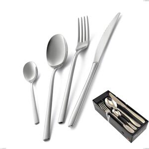 Fashion 24 Piece Cutlery Set in Space-Saving Packaging, Polished 18/10 AISI 304 Stainless Steel, 3 mm Thickness