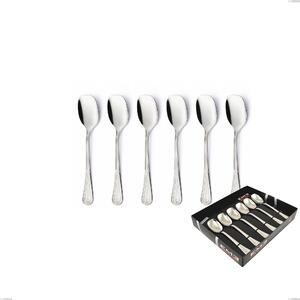 Set of 6 Florence Ice Cream Spoons in Display Box, Stainless Steel 18.10 (Aisi304), 2.5 mm Thickness