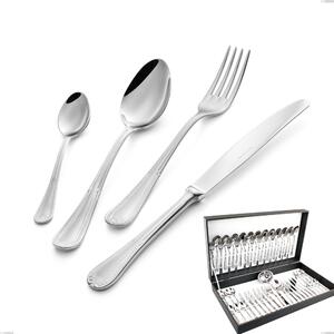 Firenze 51-piece cutlery set in canteen box, Stainless Steel 18.10 (Aisi304), 2.5 mm thickness