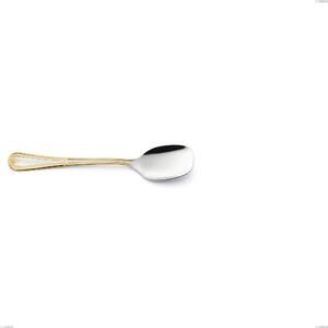Firenze Oro Ice Cream Spoon, 18-10 Stainless Steel, 24 Carat Gold, 2.5 mm Thickness, 141 mm Length